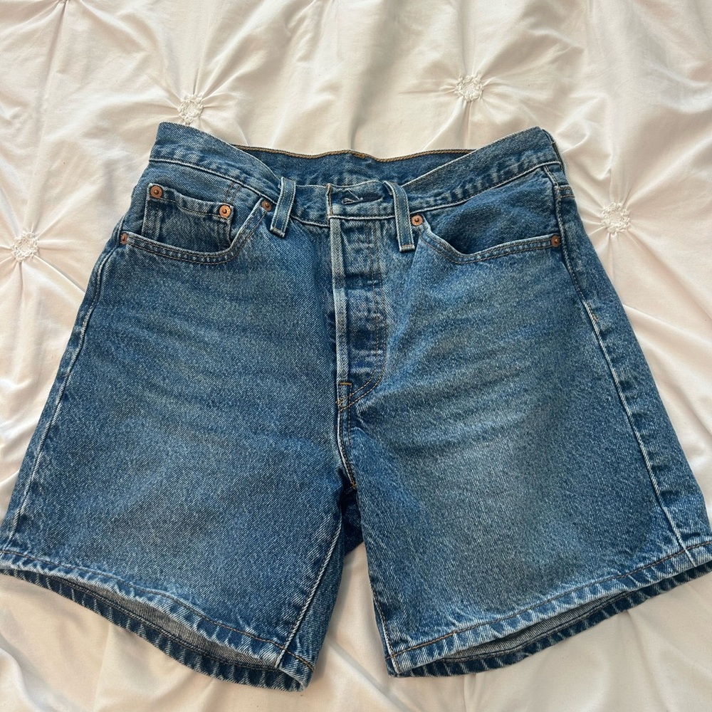 Levi's Blue 501 Jean Shorts Classic Denim